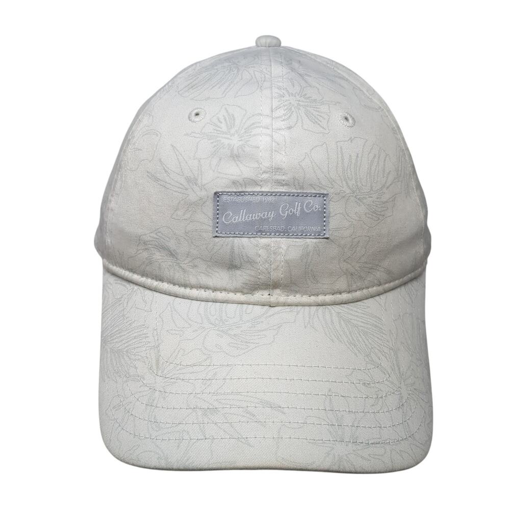 Callaway Golf Co. Snapback Cap White One Size Adjustable Vented Holes 6 Panel